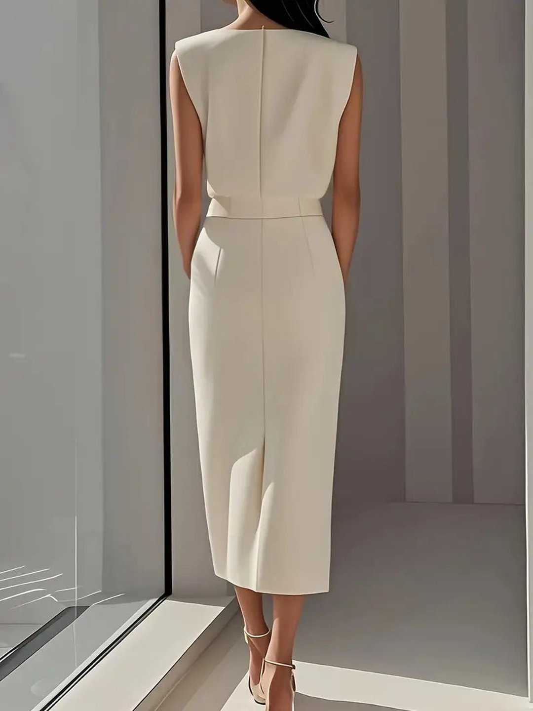 Petronella | Robe midi avec fente latérale