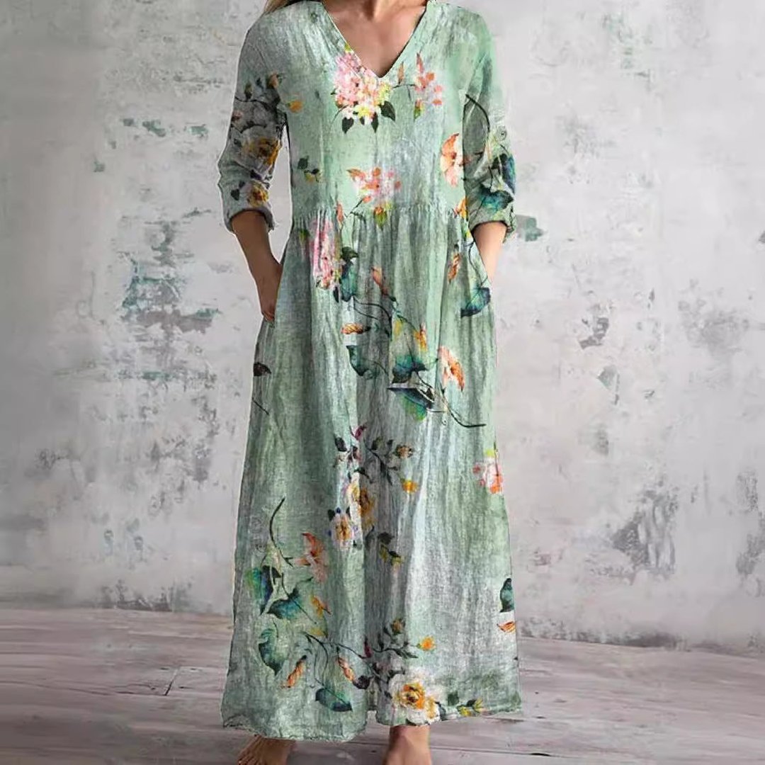 Nigella | Robe floral encolure V d'été