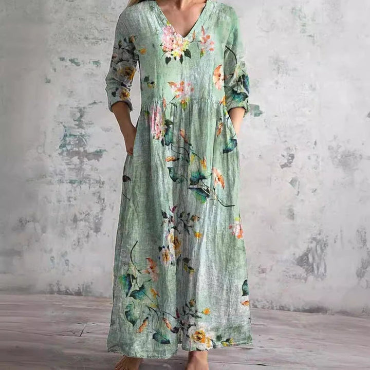 Nigella | Robe floral encolure V d'été