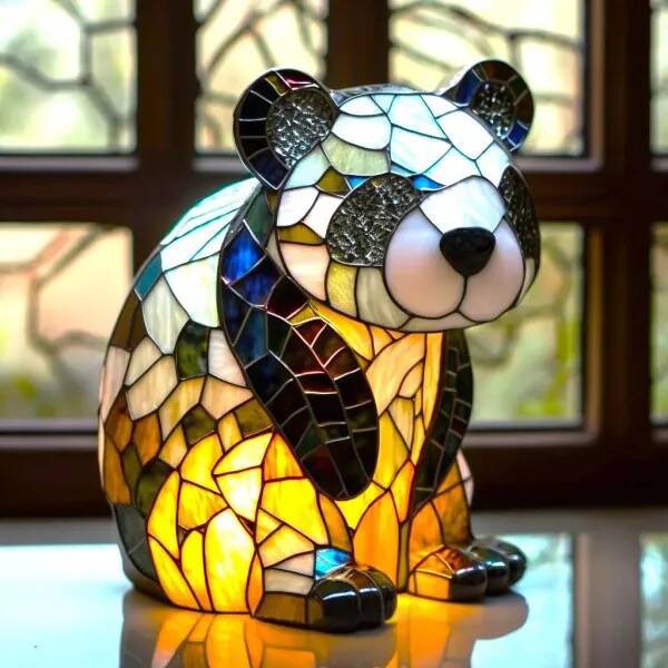 GlowPanda | Stained Glass Lamp
