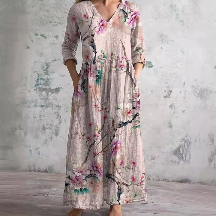 Nigella | Robe floral encolure V d'été