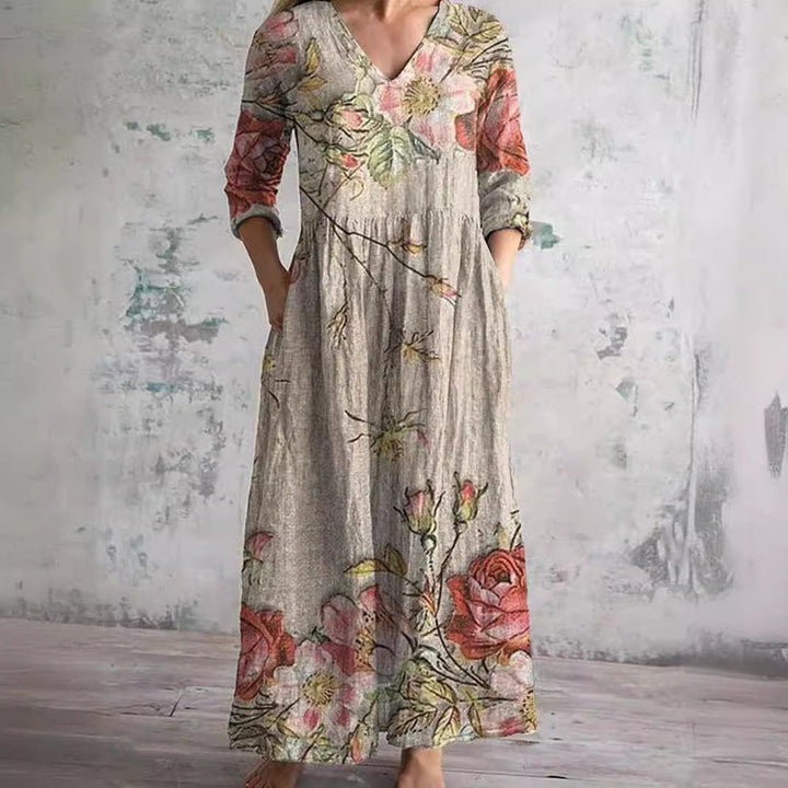 Nigella | Robe floral encolure V d'été