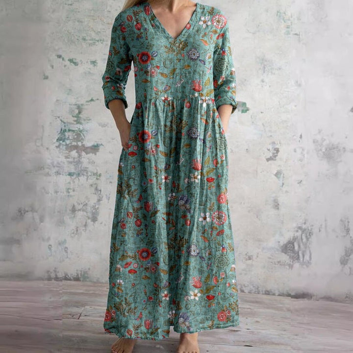 Nigella | Robe floral encolure V d'été