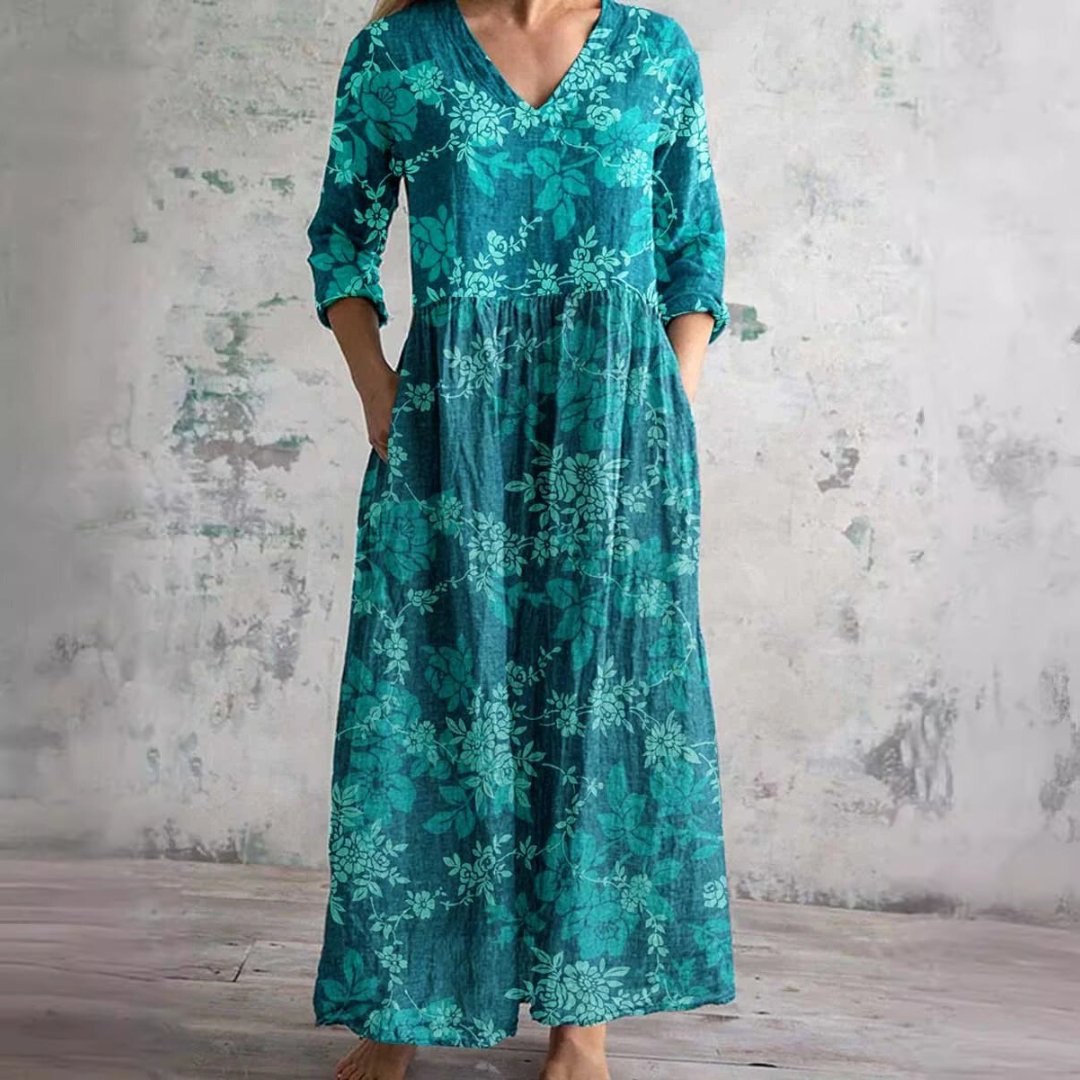 Nigella | Robe floral encolure V d'été