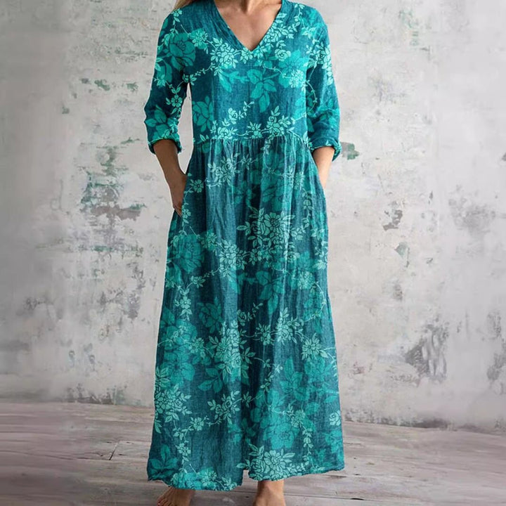 Nigella | Robe floral encolure V d'été