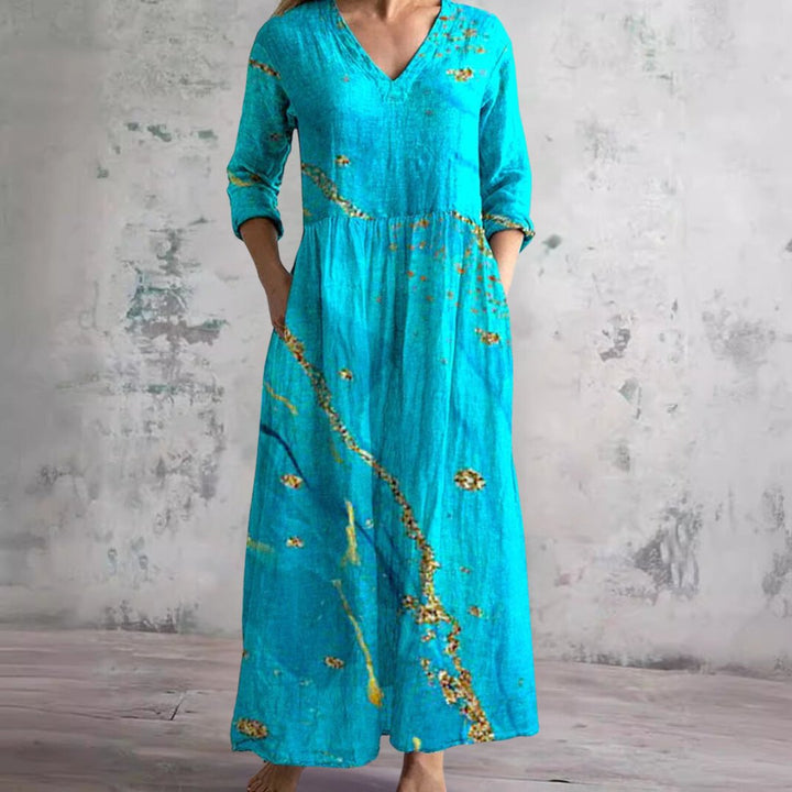 Nigella | Robe floral encolure V d'été