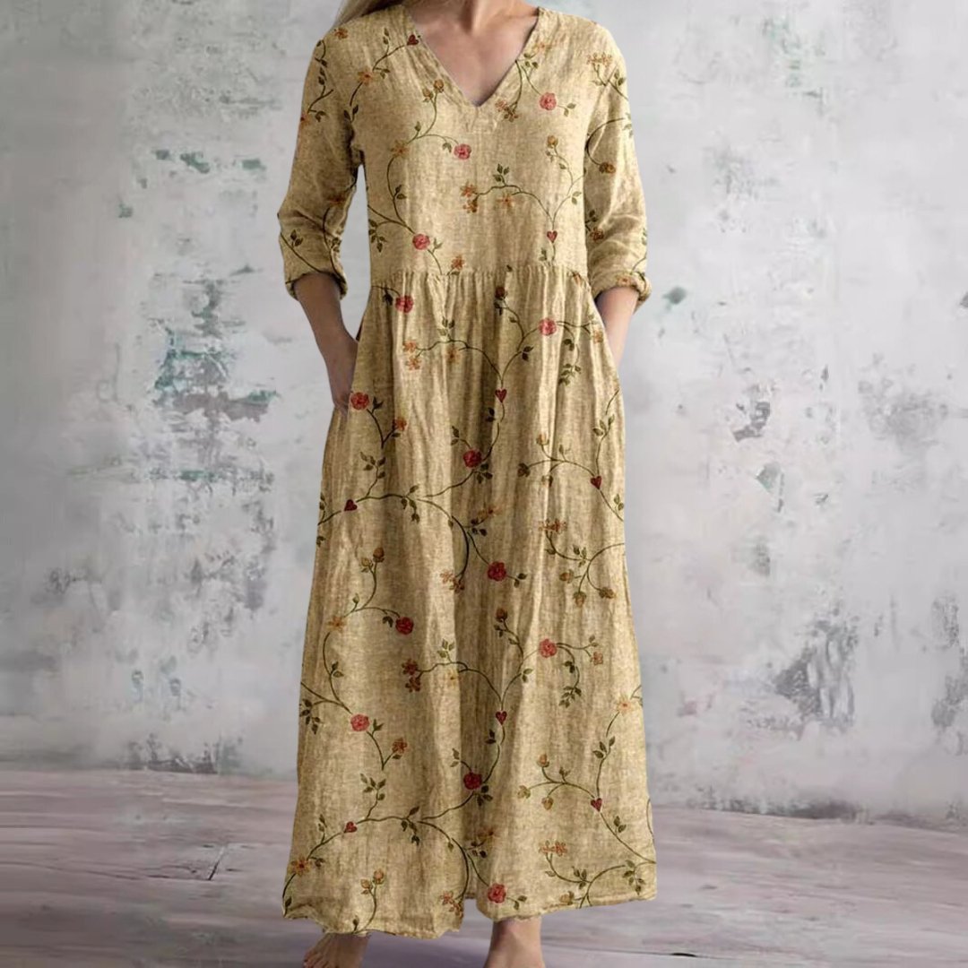 Nigella | Robe floral encolure V d'été