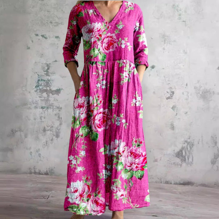 Nigella | Robe floral encolure V d'été