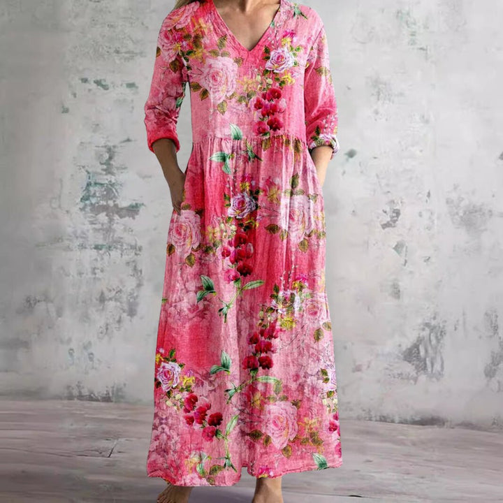 Nigella | Robe floral encolure V d'été