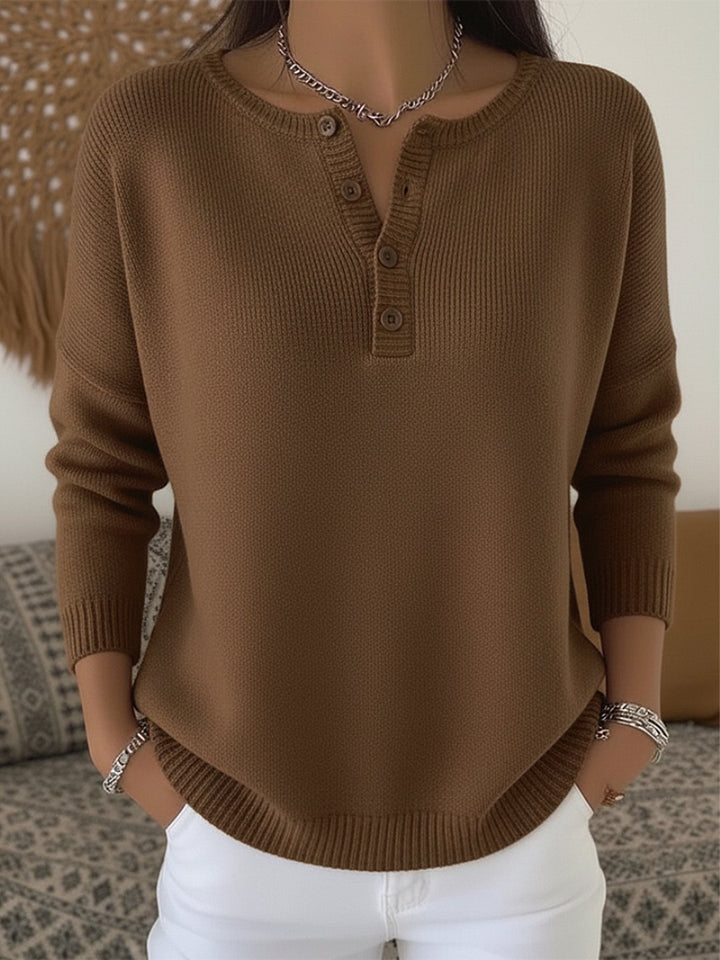 Grizelde | Pull Henley boutonné