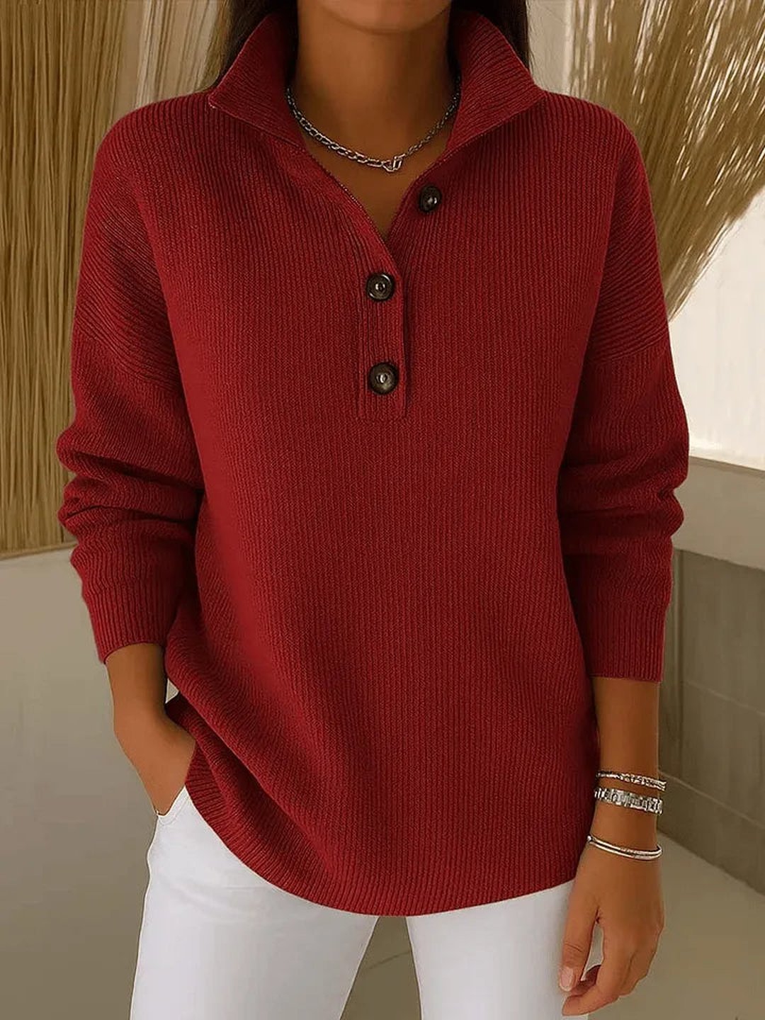 Hervé | Pull polo col V