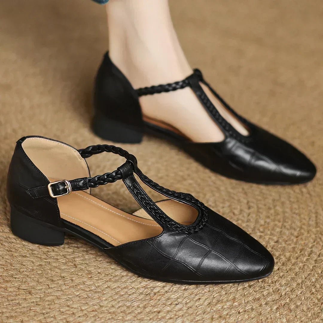 Paule | Chaussure plate à lanière