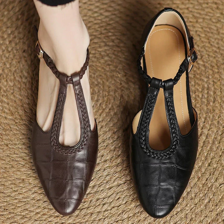Paule | Chaussure plate à lanière