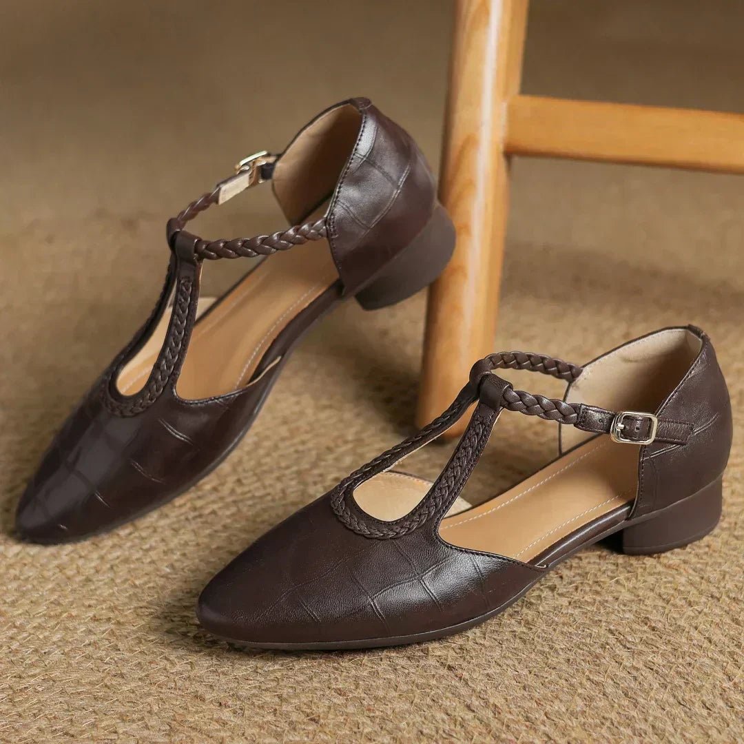 Paule | Chaussure plate à lanière