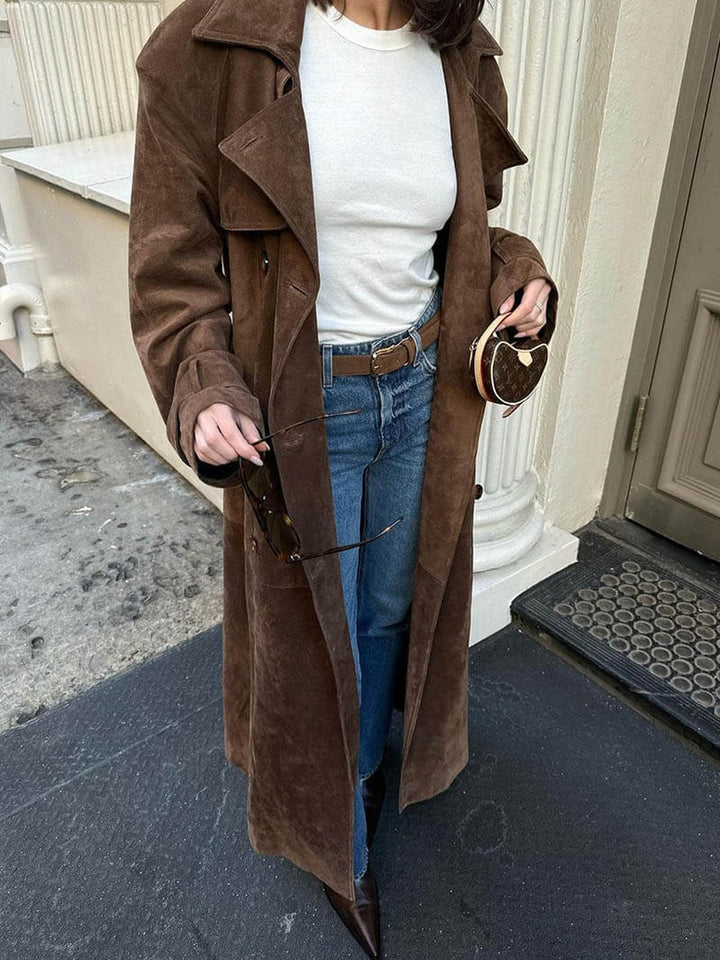 Chantal | Trench-coat en daim