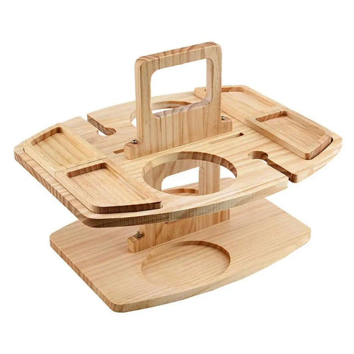 VinoVista | Foldable Wooden Portable Wine Table