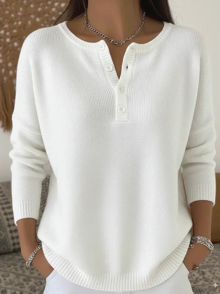 Grizelde | Pull Henley boutonné