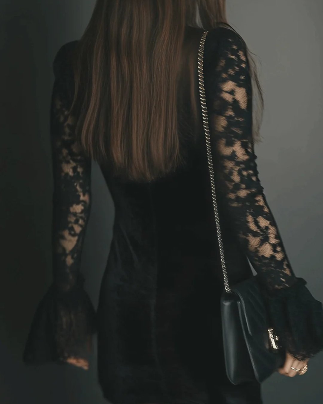 Osmonde | Robe velours et dentelle mini