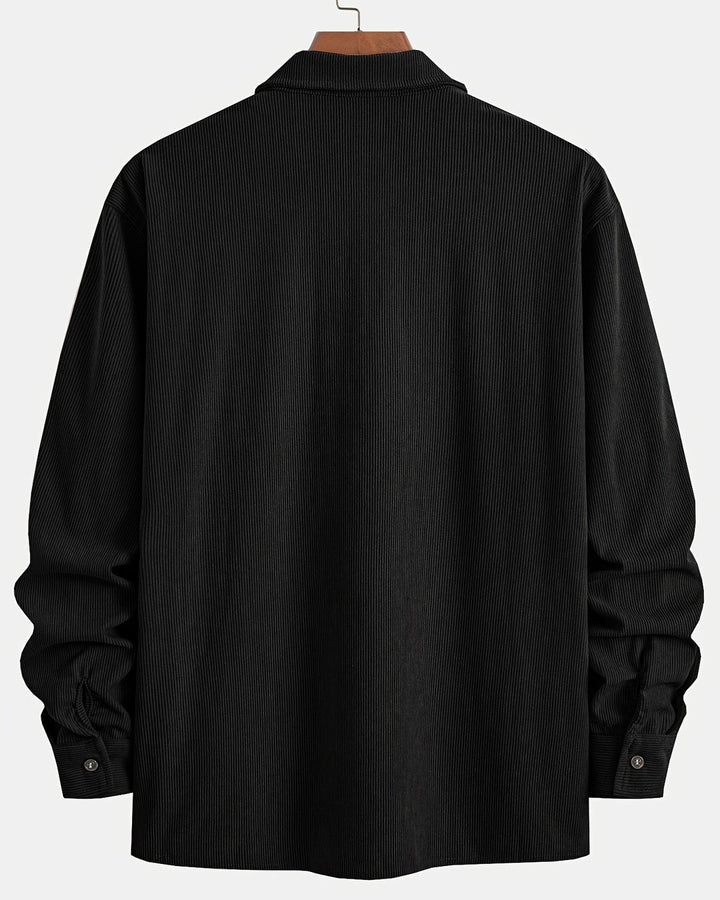 Indigo | Chemise texturée côtelée