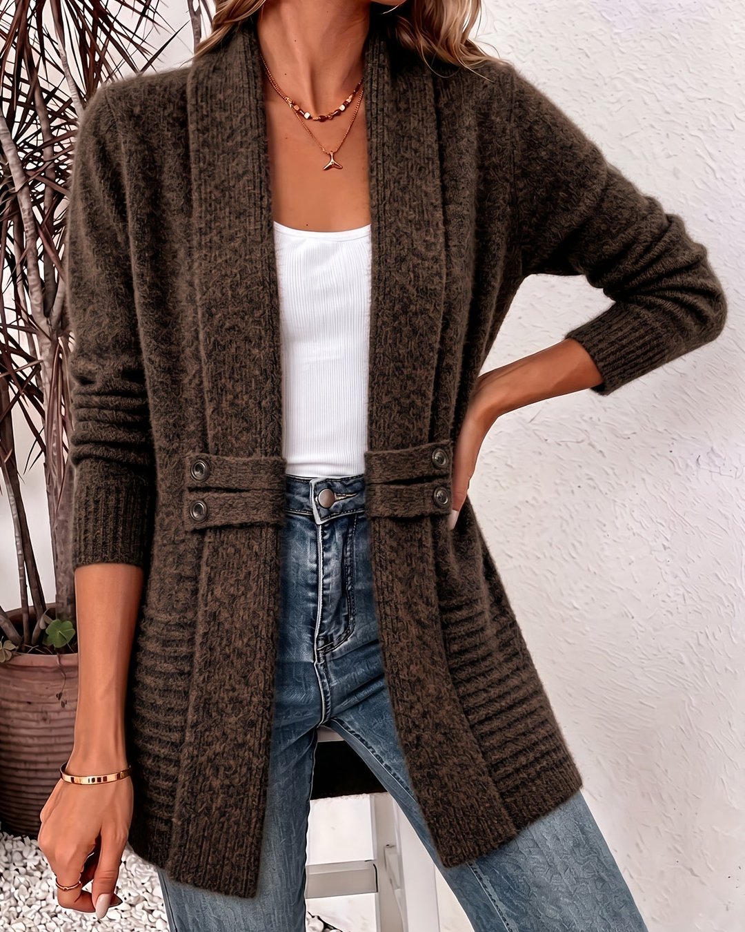 Ivanka | Cardigan élégant avec ceinture