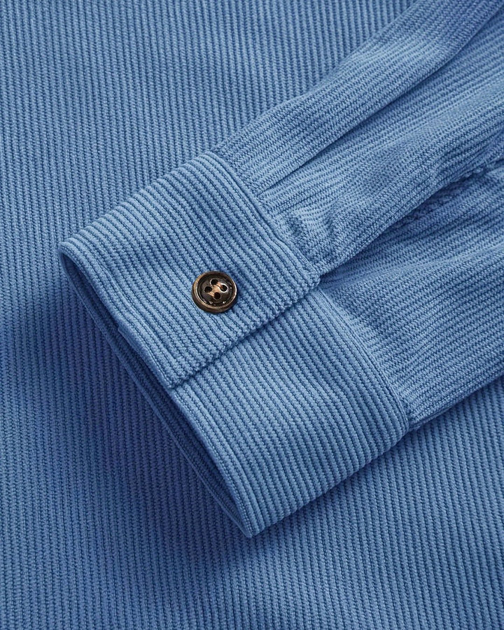 Indigo | Chemise texturée côtelée