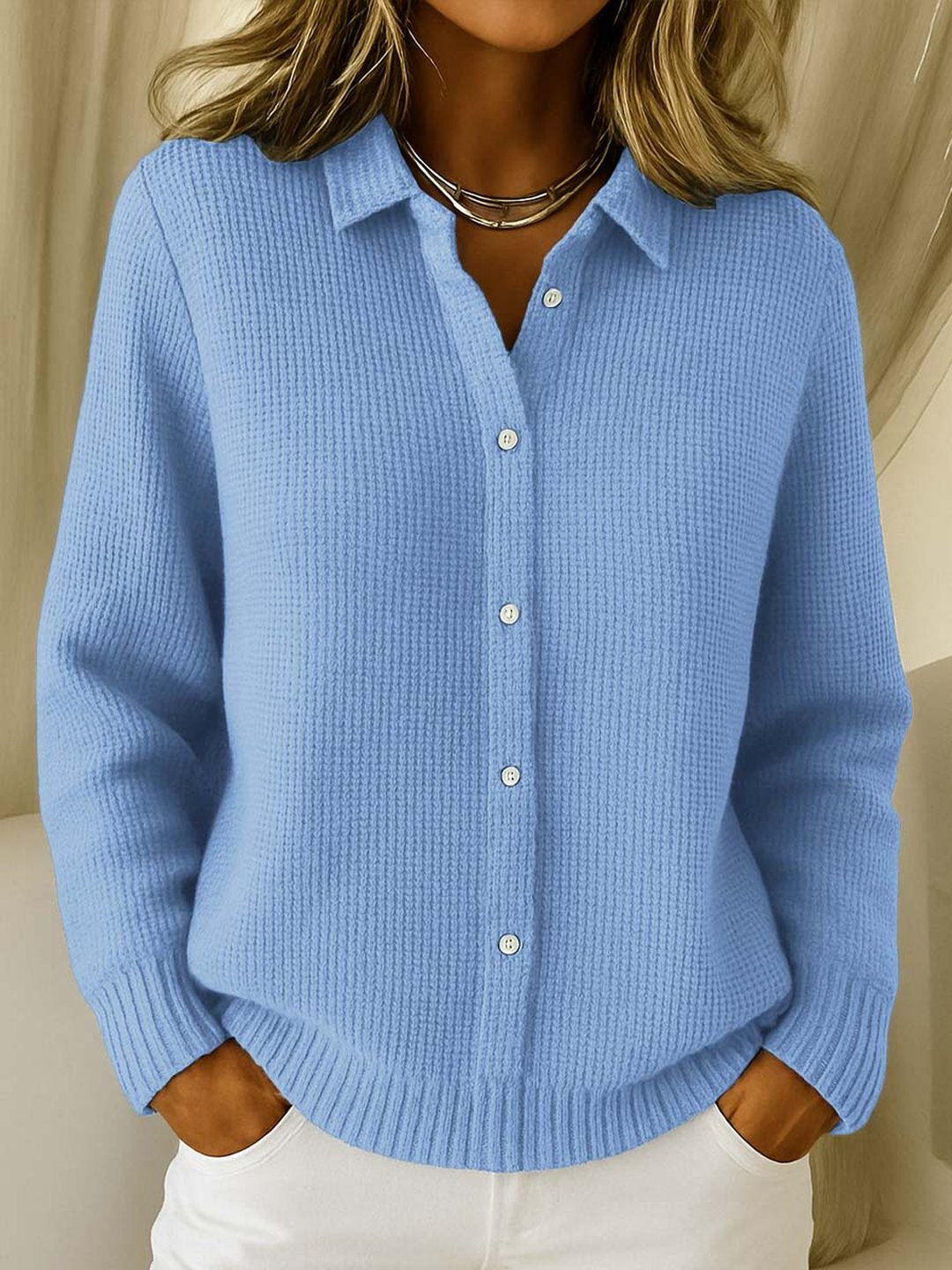Griseldis | Cardigan tricoté texturé boutonné