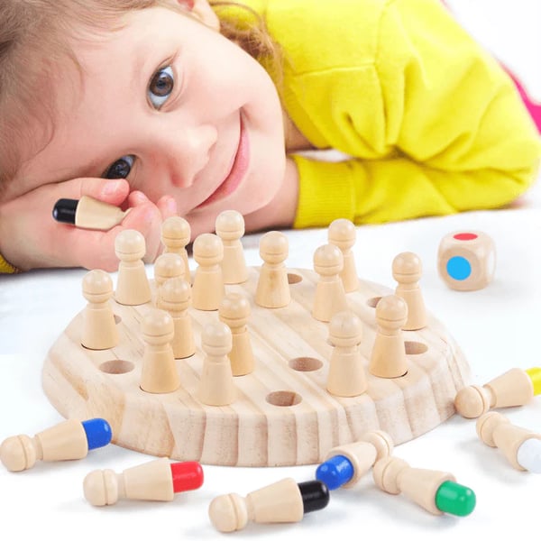 BrainJoy | Wooden Memory Chess Game