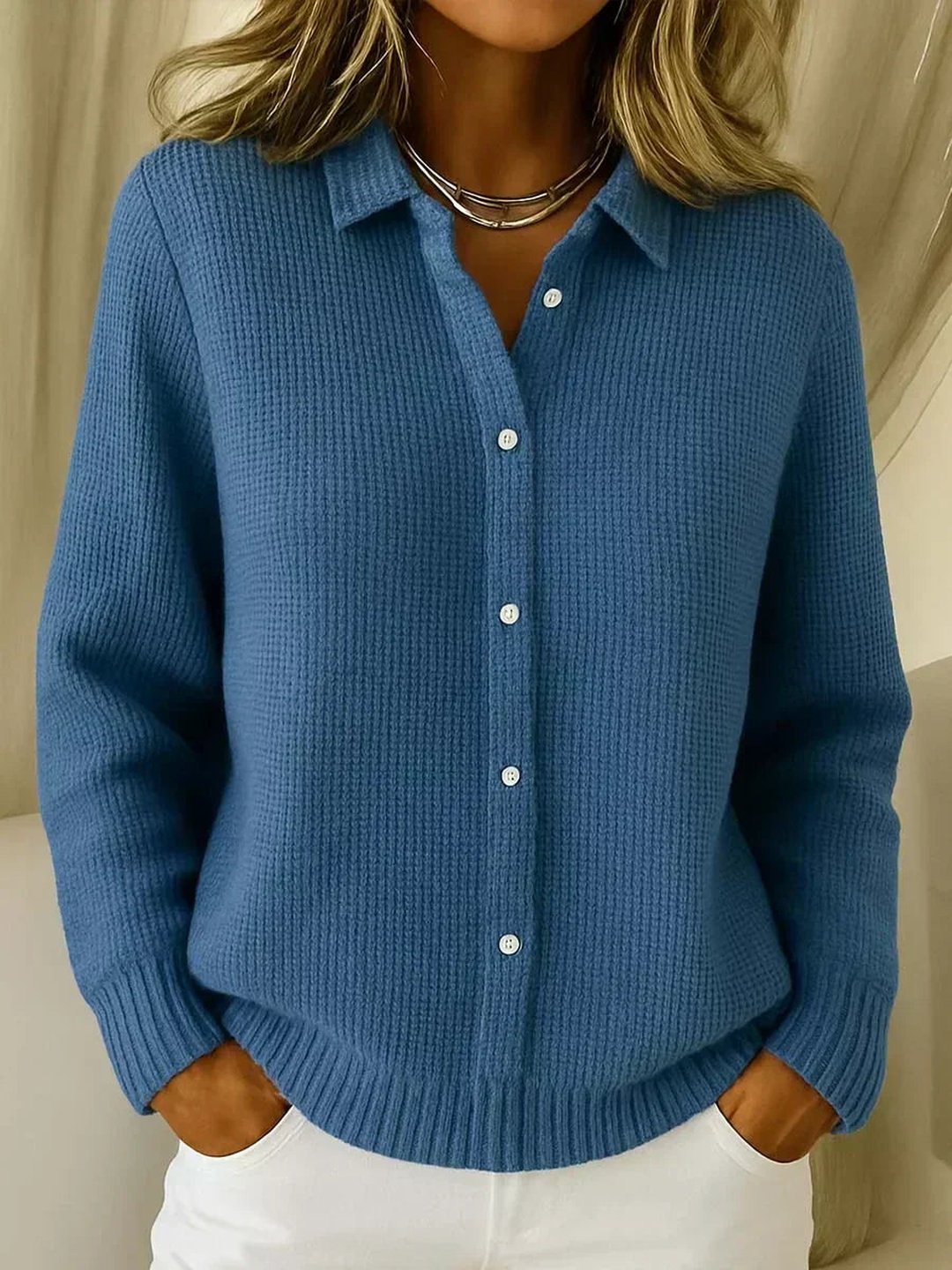 Griseldis | Cardigan tricoté texturé boutonné