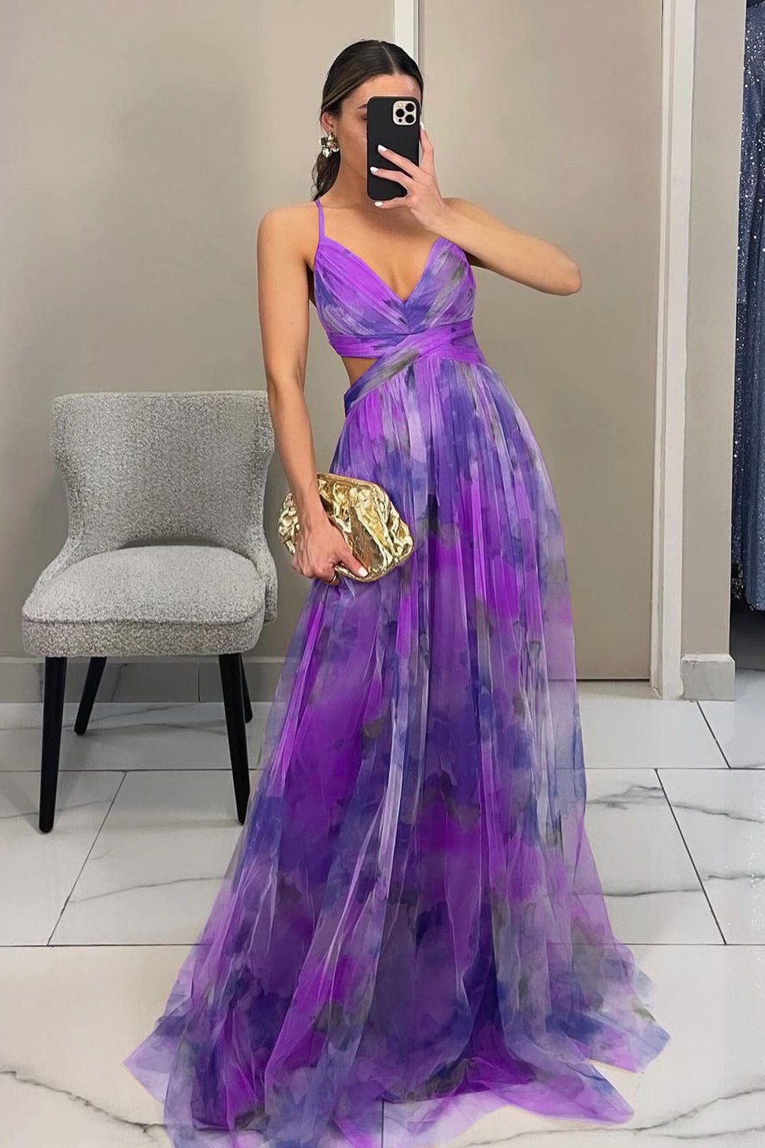 Laurel | Robe maxi chiffon
