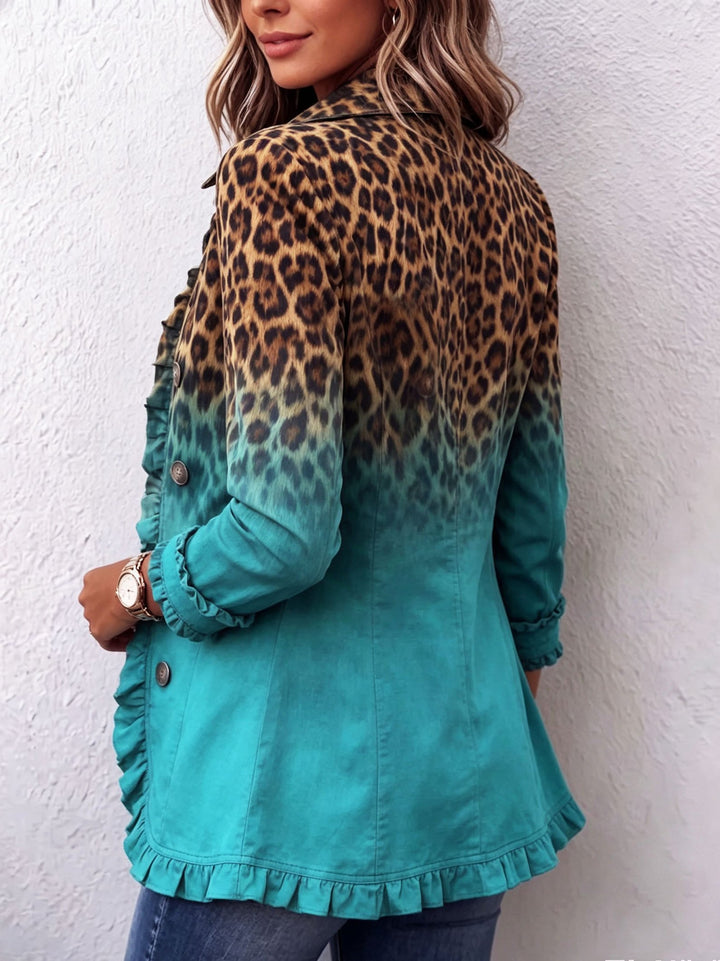 Priscille | Blazer léopard ombré volant