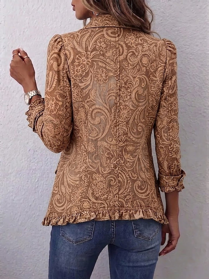 Vanina | Veste vintage bohémienne imprimé floral volante