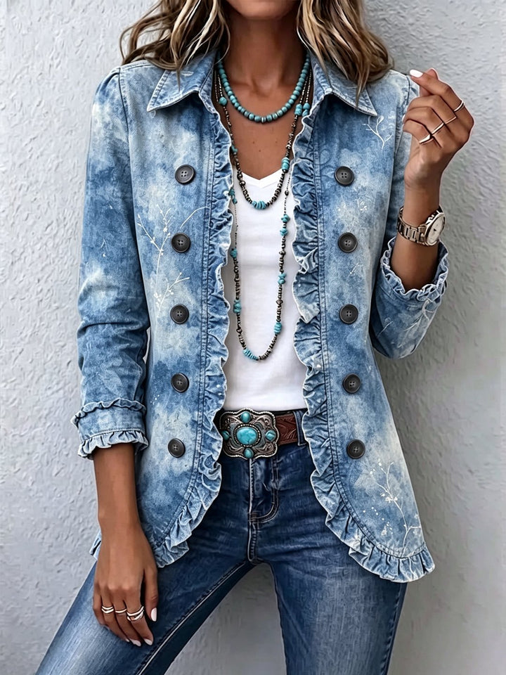 Jeannine | Veste bohème imprimé botanique