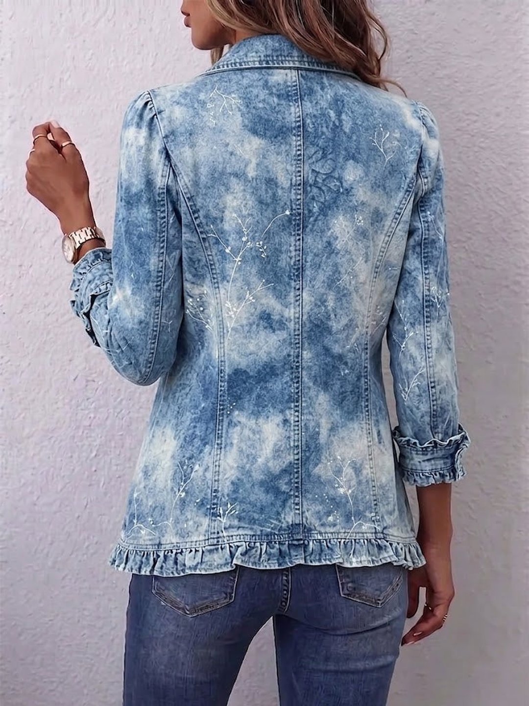 Jeannine | Veste bohème imprimé botanique