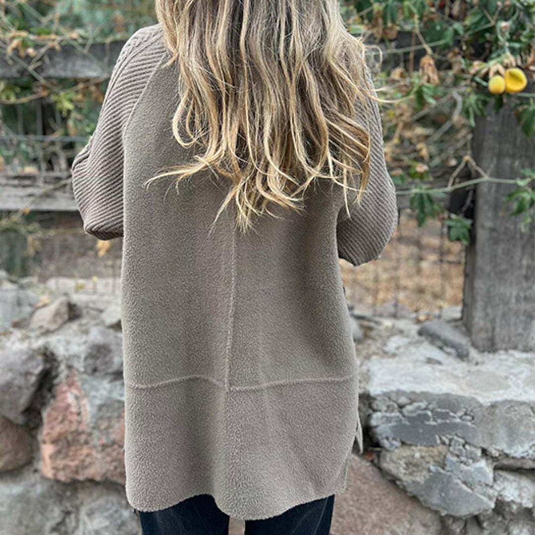Letitia | Manteau croisé manches tricotées