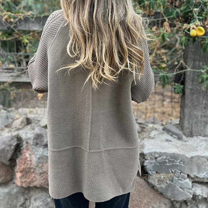 Letitia | Manteau croisé manches tricotées