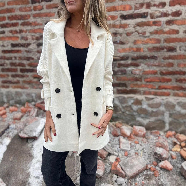 Letitia | Manteau croisé manches tricotées