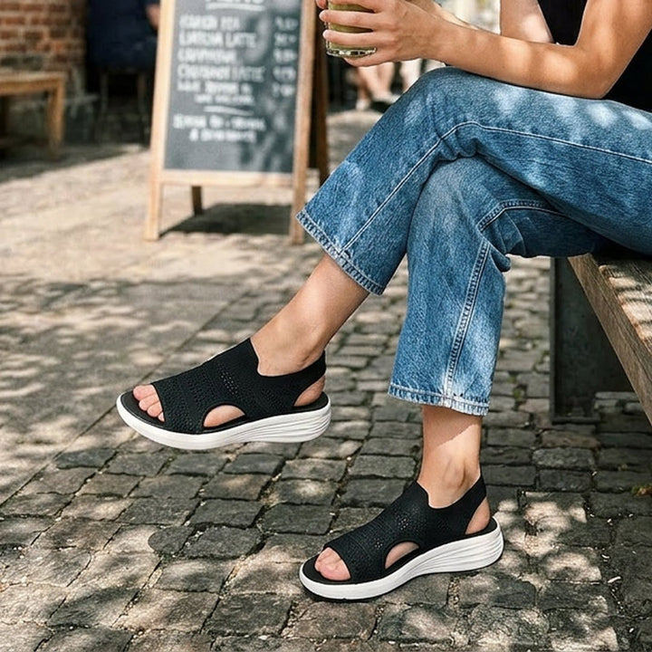 Helenka | Sandales plateforme à matière respirante