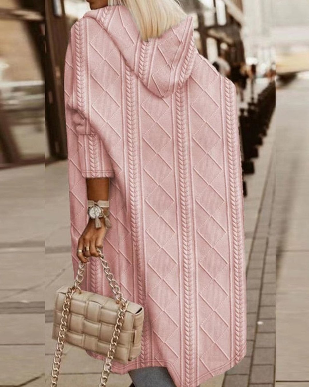 Fredrika | Cardigan à capuche allongé